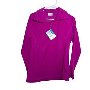 Columbia Sweatshirt Women's Medium Purple 1/4 Zip Pullover Fleece Jacket NWT